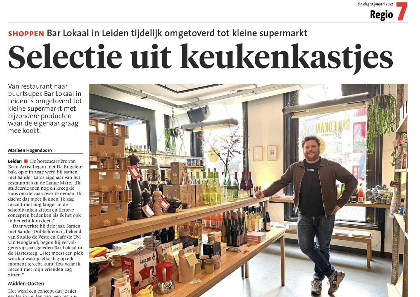 Leidsch Dagblad - Bar Lokaal - Selectie uit Keukenkastjes
