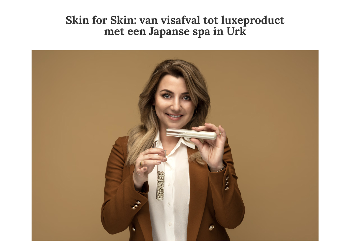 Skin for Skin: van visafval tot luxeproduct met een Japanse spa in Urk